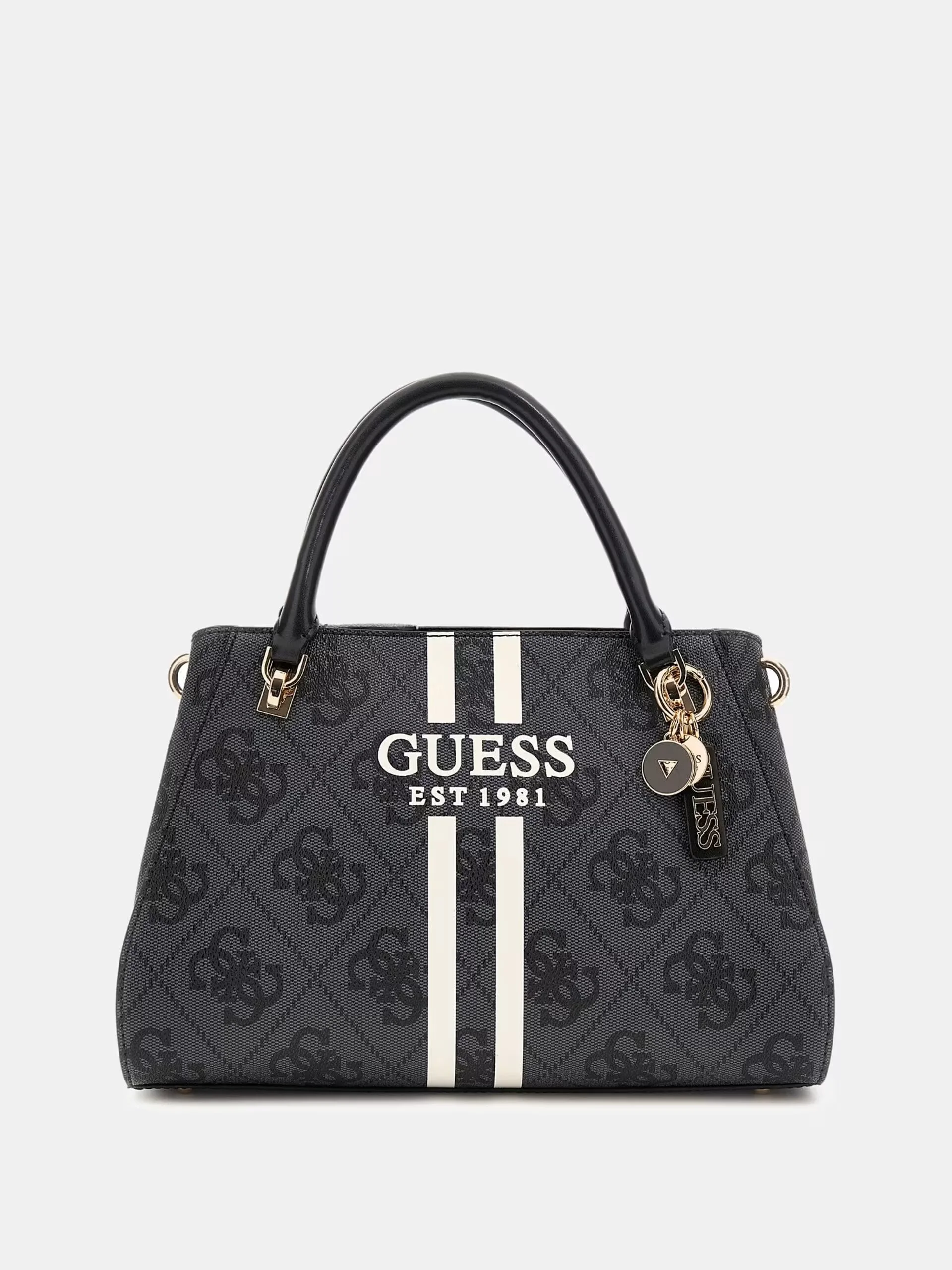 Guess Women's Black Handbag with Shoulder Strap – Chic & Stylish Zip Closure Bag