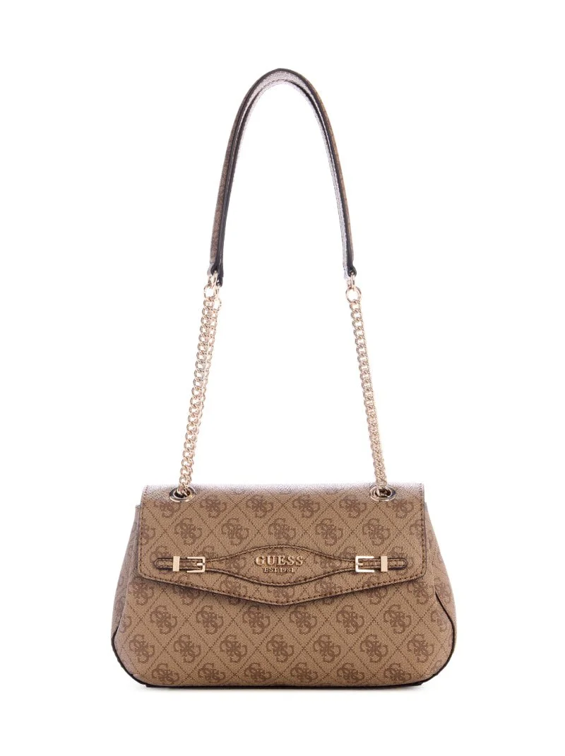 Guess Women's Beige PU Compact Shoulder Bag