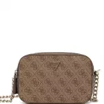 Guess Brown Shoulder Bag for Women – Zip Fastening, Compact Design