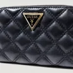 Guess Women's Black Zip Wallet with Inside Pockets - Fall/Winter Collection