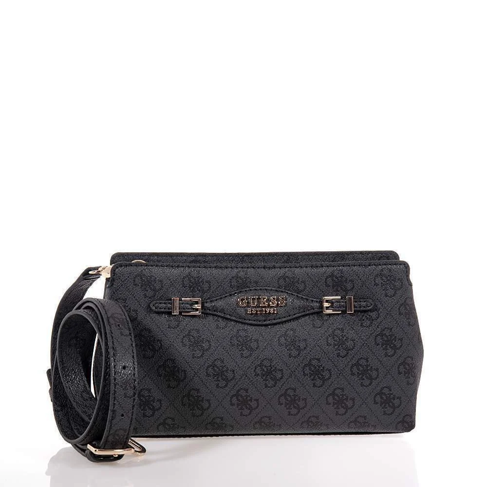 Guess Women's Black Printed Zip Bag