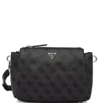 Guess Women's Black Shoulder Bag - Stylish and Practical Zip Closure Purse