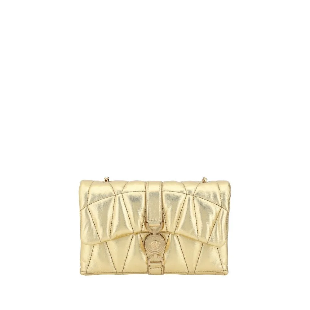 Versace Kleio Mini Shoulder Bag in Quilted Lambskin Leather