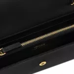 Versace Grained Calfskin Chain Wallet – Elegant Compact Shoulder Wallet