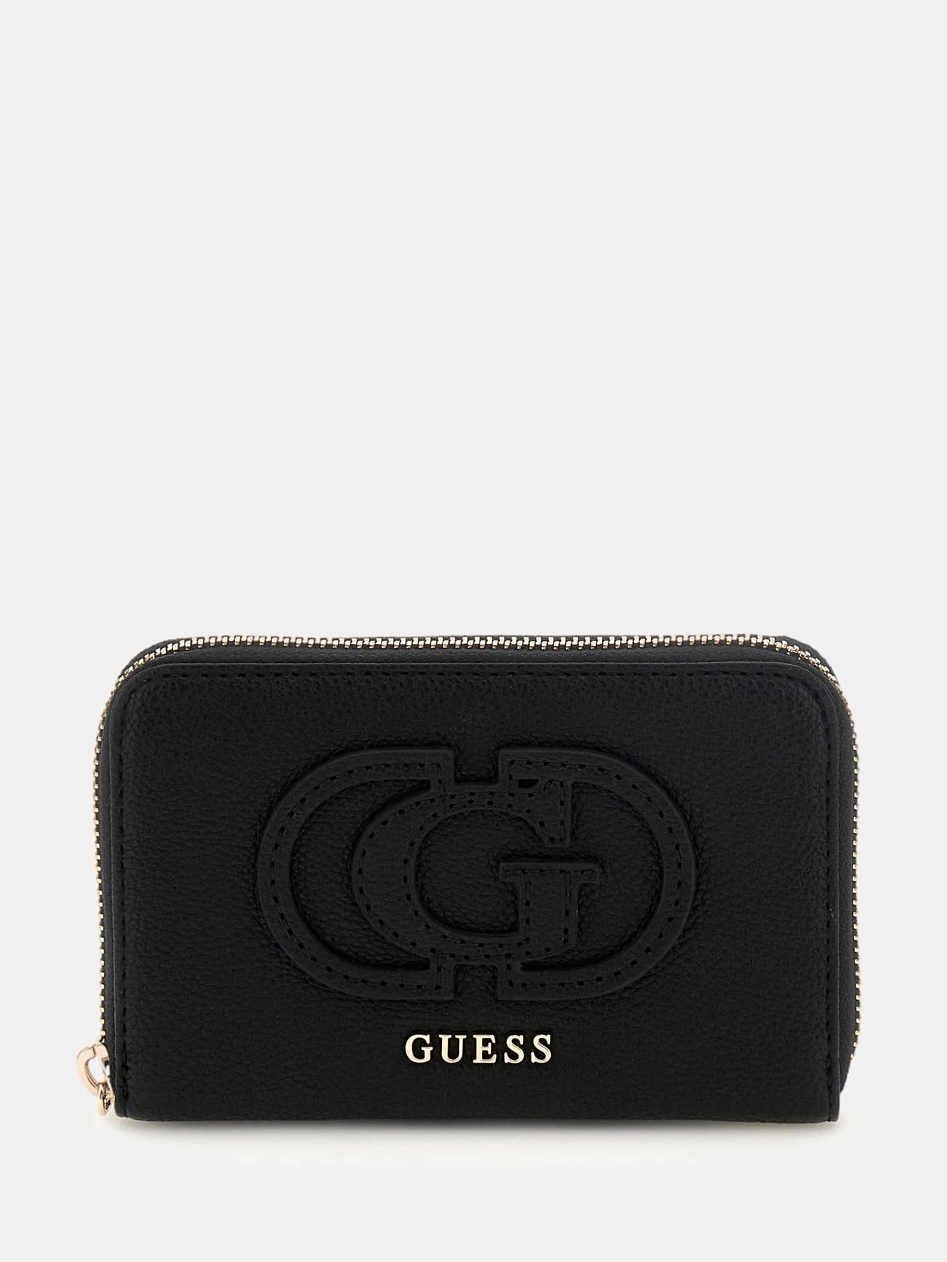 Guess Women's Black Zip Wallet - Stylish Fall/Winter Essential