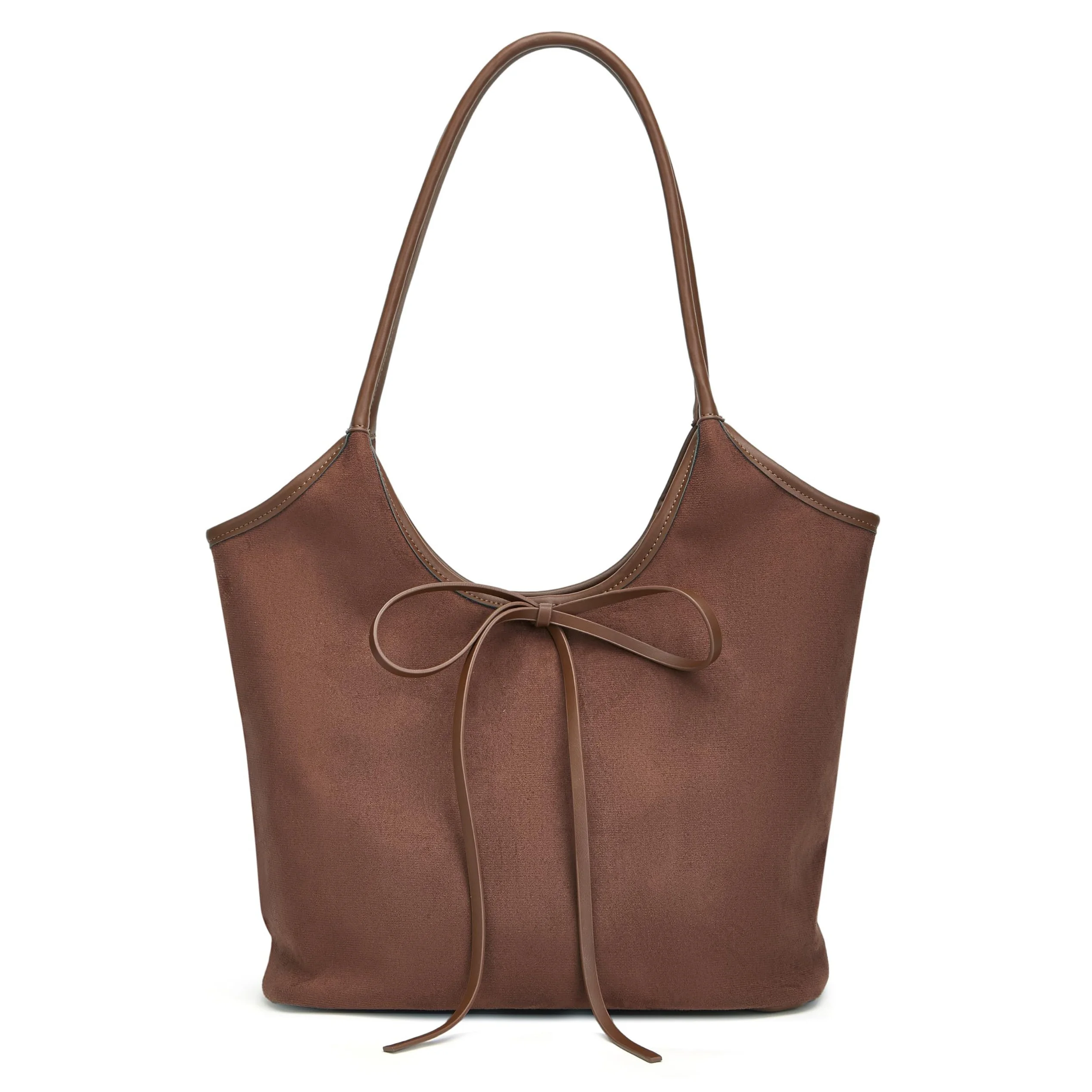 Women Suede Shoulder Bag with Magnetic Closure and Interior Pocket – Chic Hobo Tote for Work & Travel