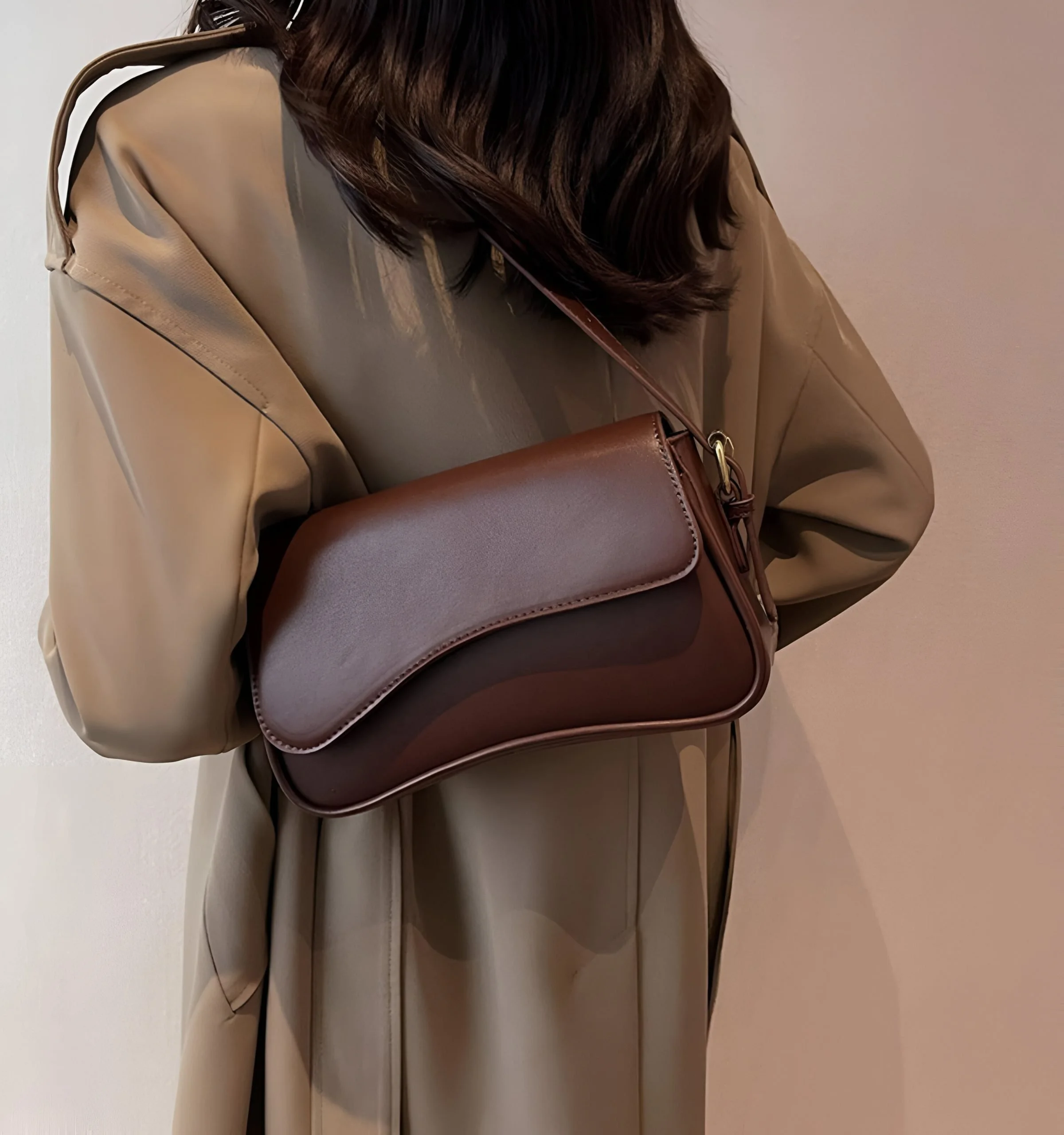 Vintage Leather Crossbody Shoulder Bag for Women – 2024 Small Flap Purse