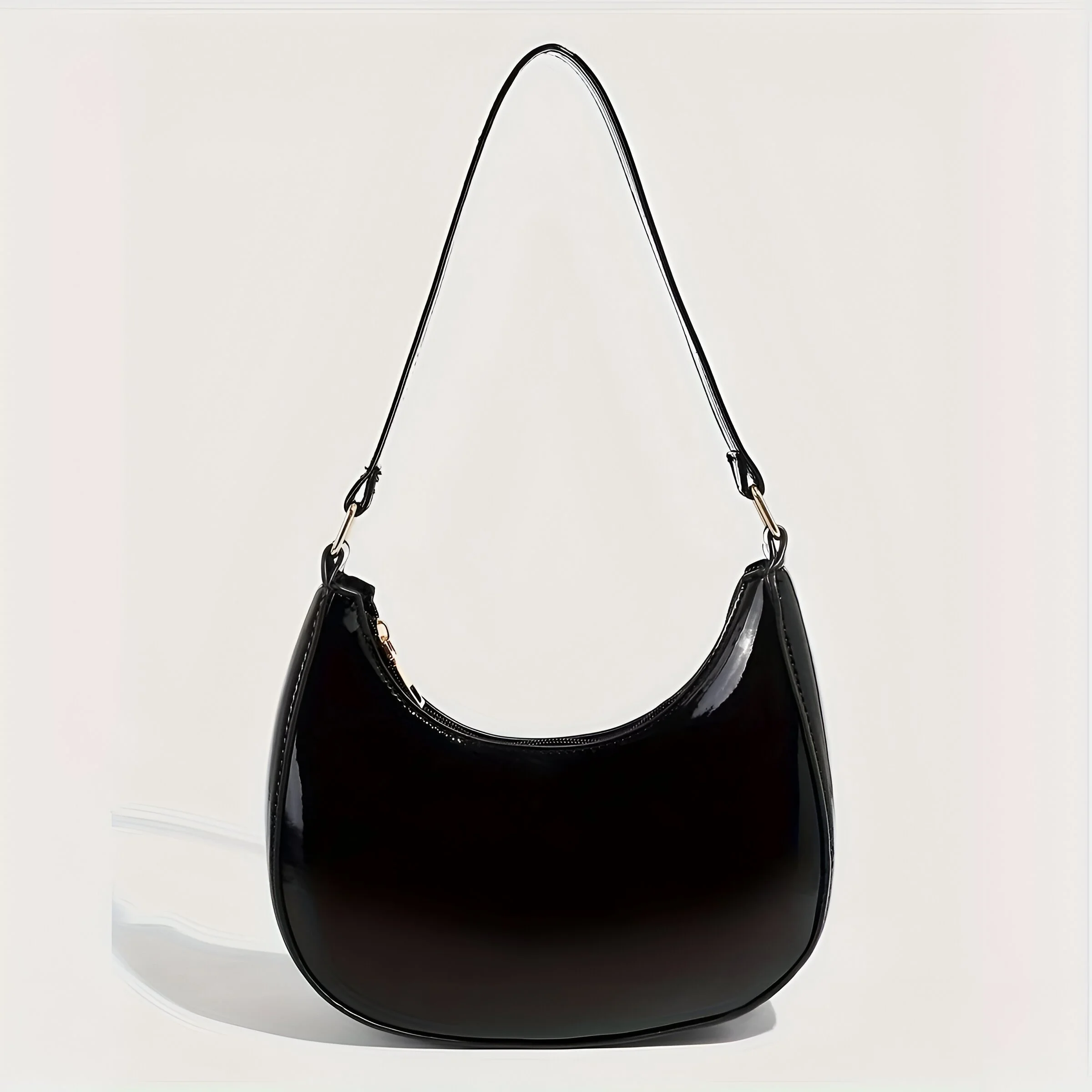 Trendy PU Leather Shoulder Bag for Women – Stylish Solid Color Underarm Handbag