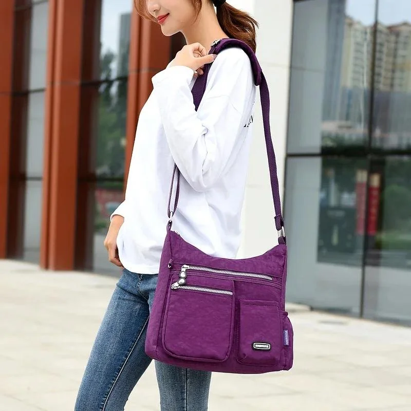 Elegant Waterproof Nylon Crossbody Shoulder Bag for Women