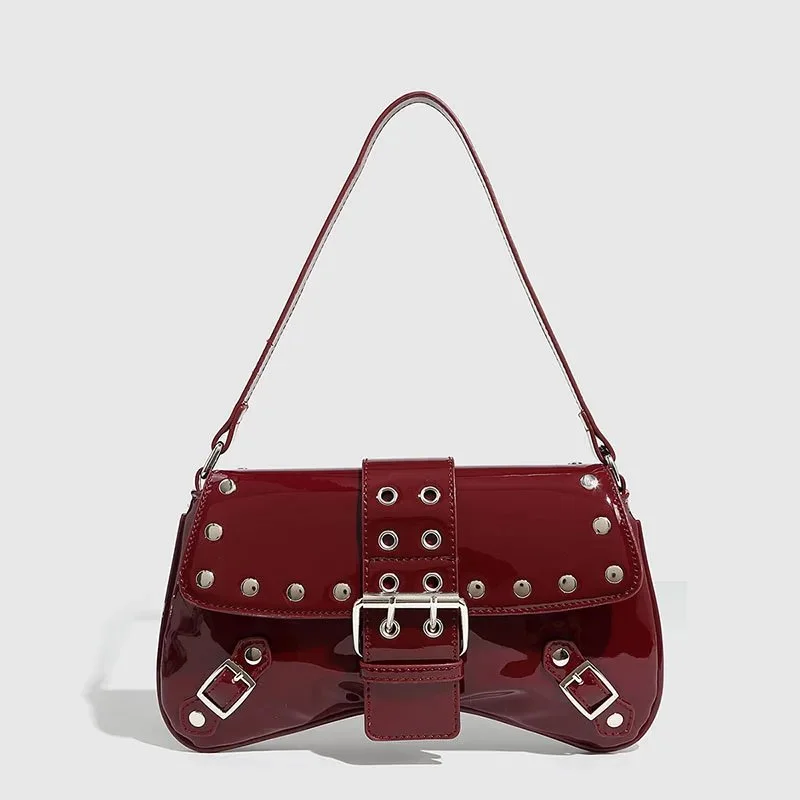 Stylish PU Leather Shoulder Bag – Chic Underarm Armpit Tote for Work & Outings