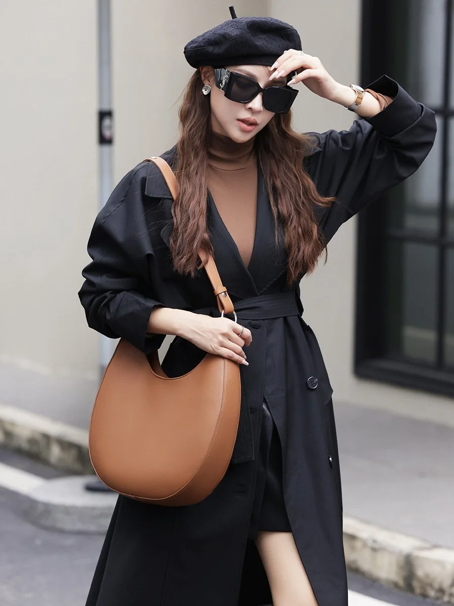 Genuine Cowhide Leather Tote Bag for Women