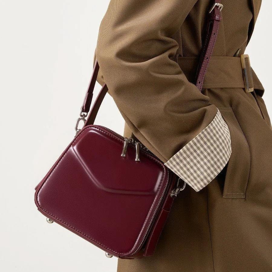Luxury Genuine Leather Women’s Crossbody Shoulder Bag with Double Zipper