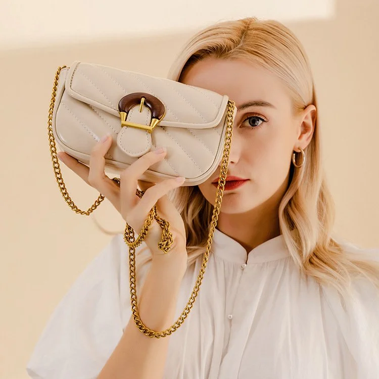 Women's Luxury Chain Crossbody Shoulder Bag – Square Handbag