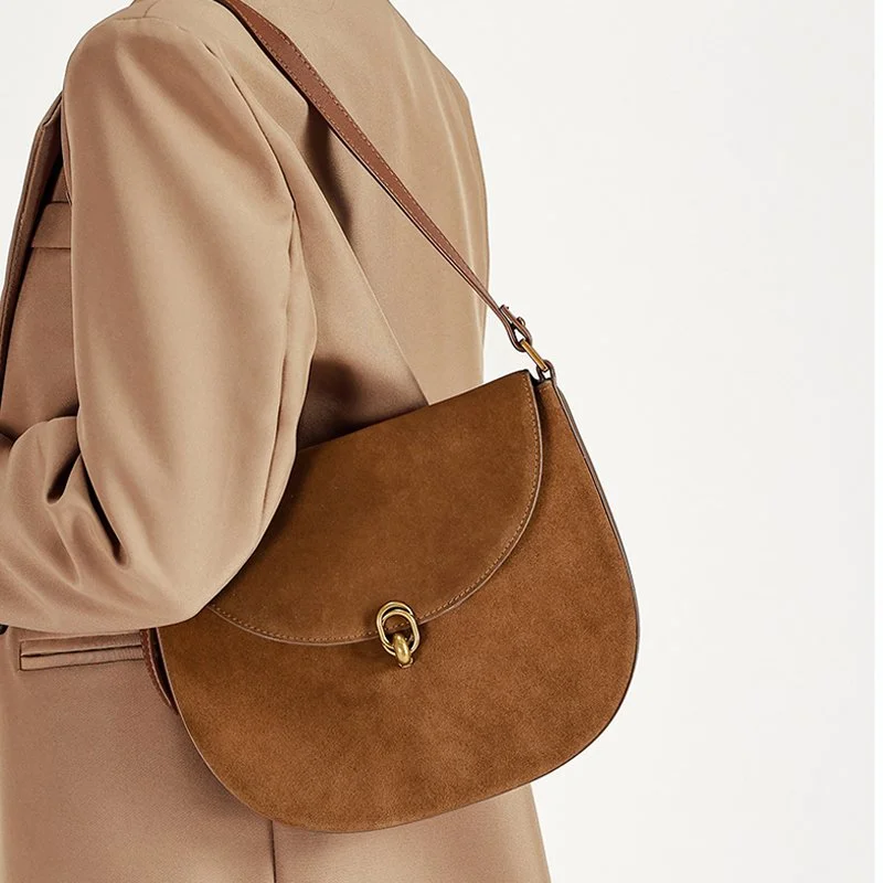 Women's Genuine Cowhide Leather Shoulder & Crossbody Handbag