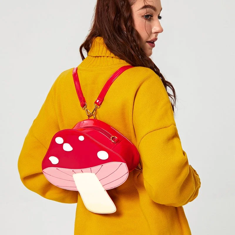 Cute Mushroom Shaped Crossbody Handbag