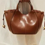 Luxury Beaded Strap Handbag with Double Handles & Removable Crossbody Strap