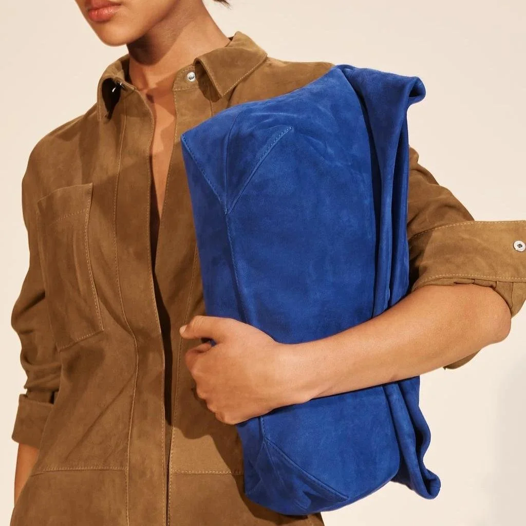 Elegant Women's Suede Maxi Clutch