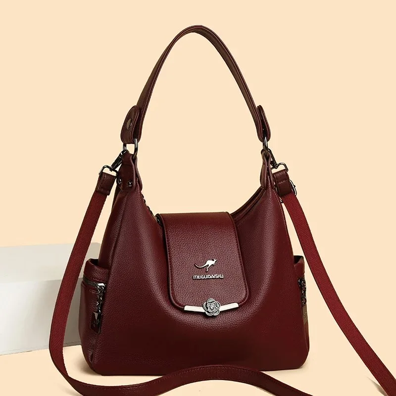 Luxury Leather Tote Bag for Women – Elegant Large-Capacity Shoulder & Crossbody