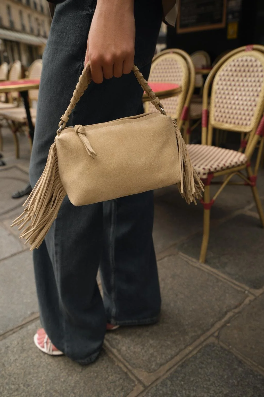 Women's Mini Suede Fringed Crossbody Bag