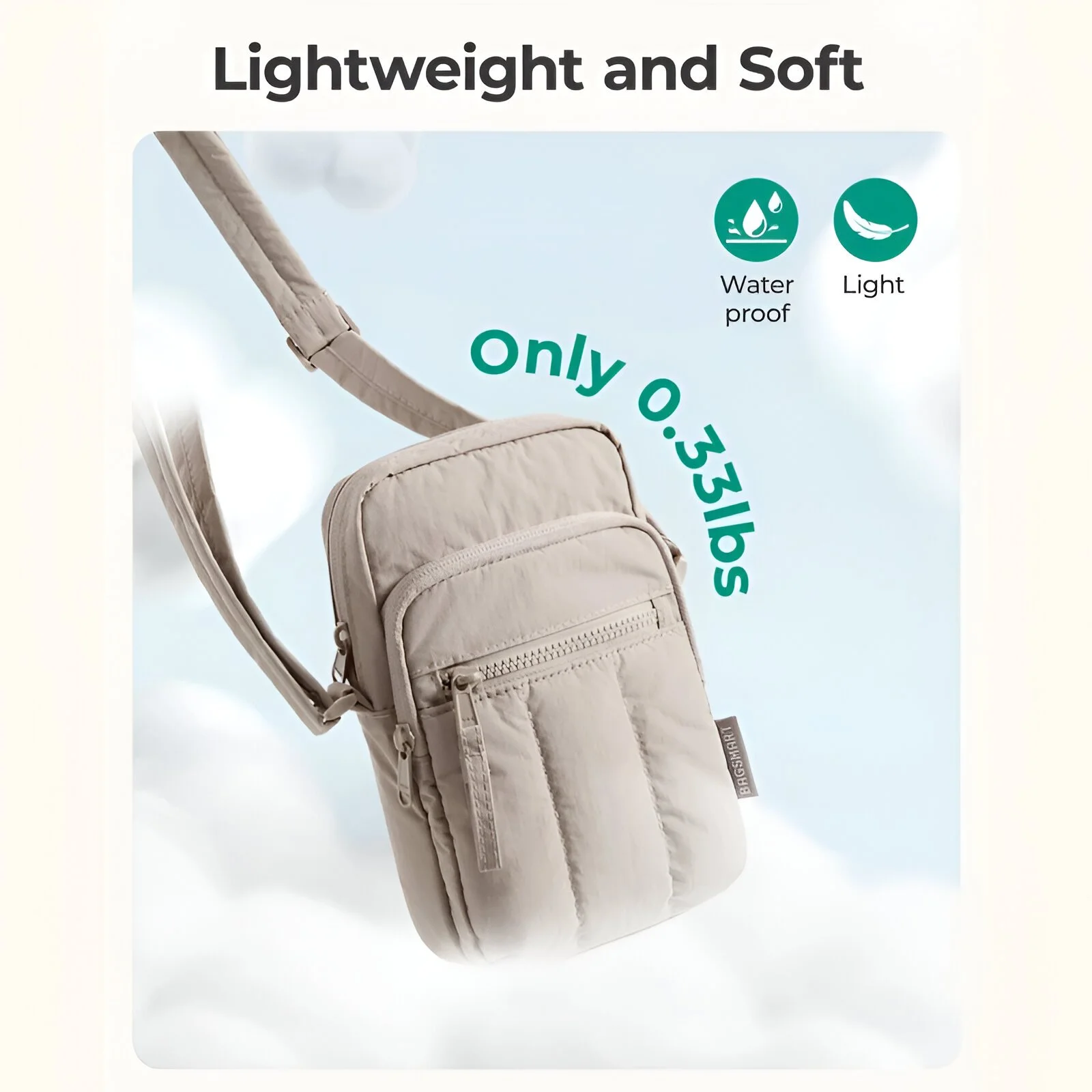 Small Crossbody Bag for Women – Lightweight Travel Purse with Card Slots