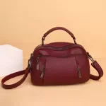 Elegant Leather Crossbody Tote