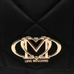 Love Moschino Black Suede Winter Handbag for Women