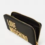 Love Moschino Women's Black Zip Wallet – Winter Edition