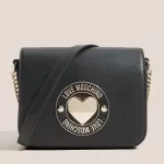 Love Moschino Women’s Black Faux Leather Shoulder Bag – Winter Collection