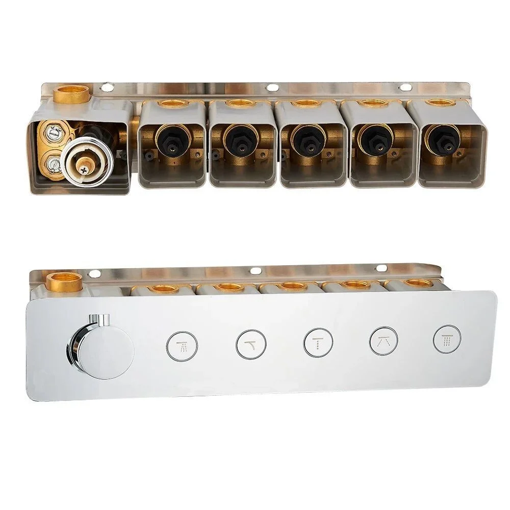 Large Flow Concealed Thermostatic Shower Mixer Valve Control
