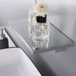 Contemporary Chrome Waterfall Bathroom Faucet - Wall Mounted Single Handle