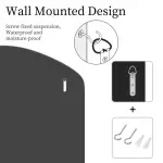 Large Arched Decorative Wall Mirror 40"x28" for Living Room and Bedroom