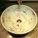 Elegant Round Ceramic Bathroom Sink for Vanity Top