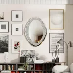 Cloud-Shaped Crushed Diamond Wall Mirror
