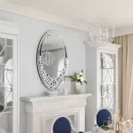 Sparkling Oval Diamond Wall Mirror