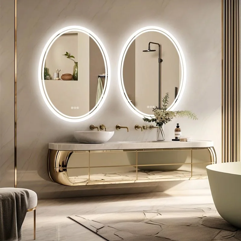 Backlit Round LED Bathroom Mirror with Lights