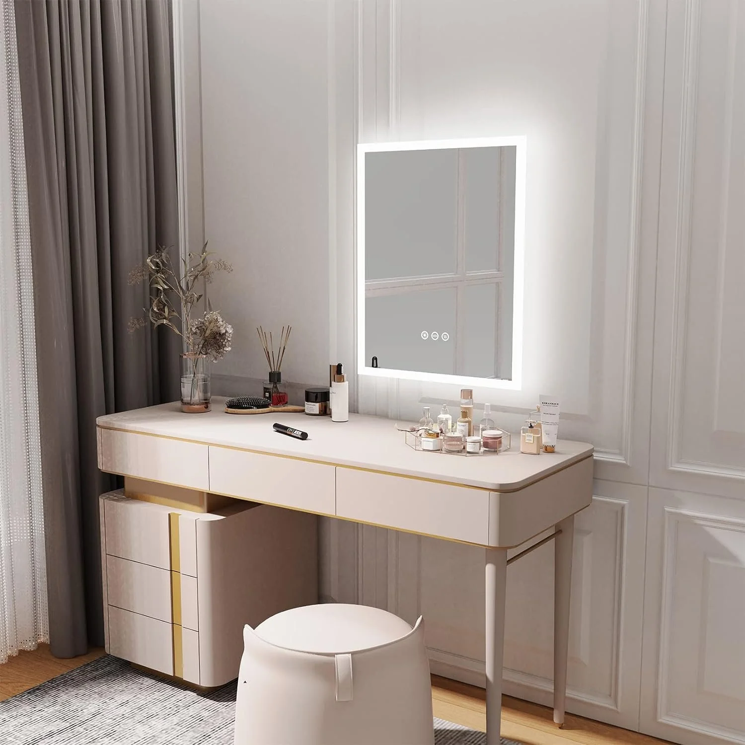 16x20 Inch LED Bathroom Mirror with Anti-Fog and Smart Touch Control