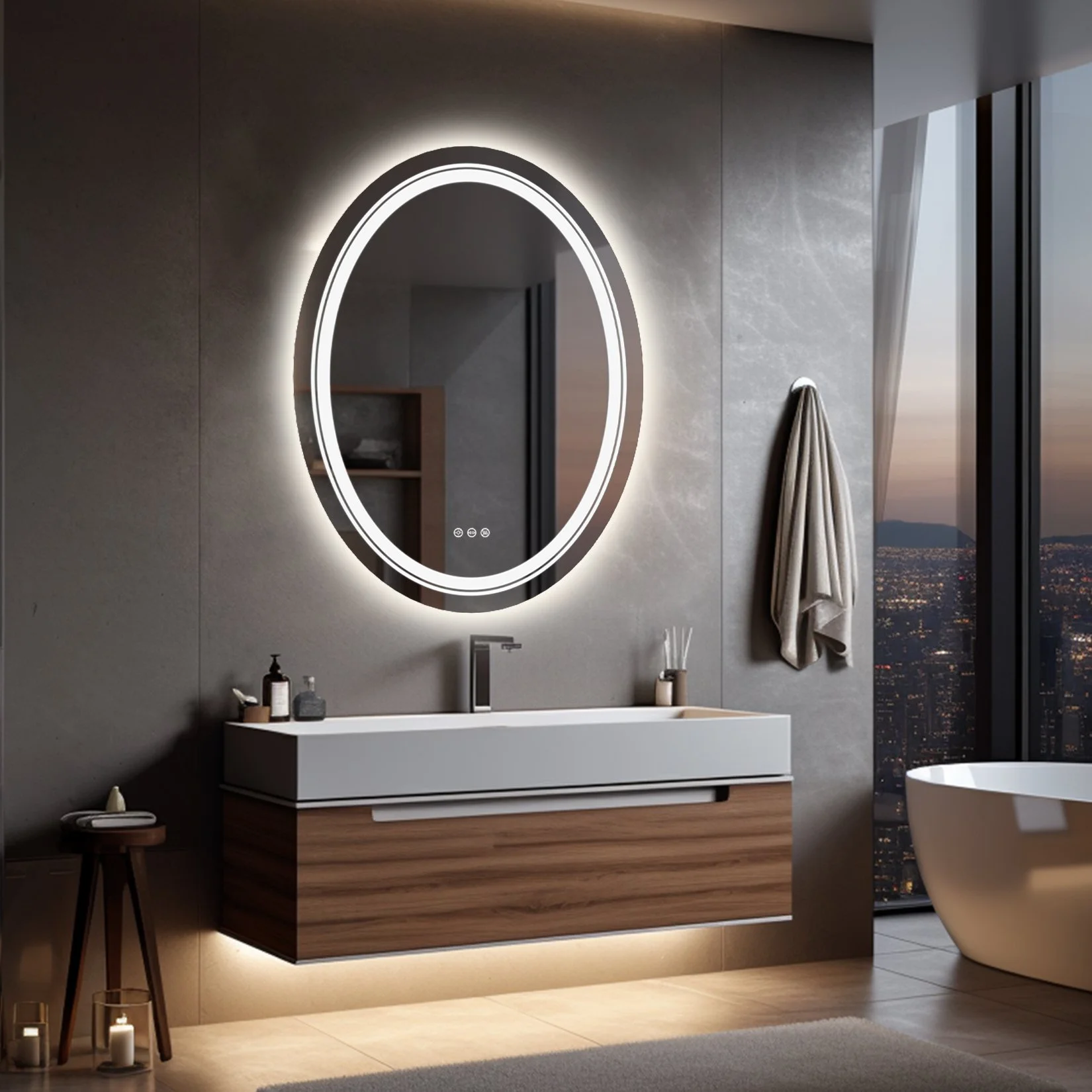 LED Anti-Fog Smart Mirror