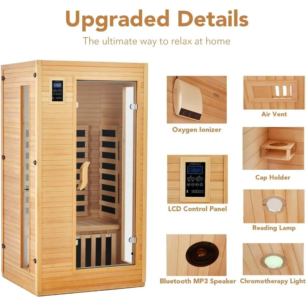 Infrared 2-Person Sauna with Low EMF