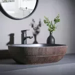 Elegant Oval Ceramic Countertop Bathroom Sink