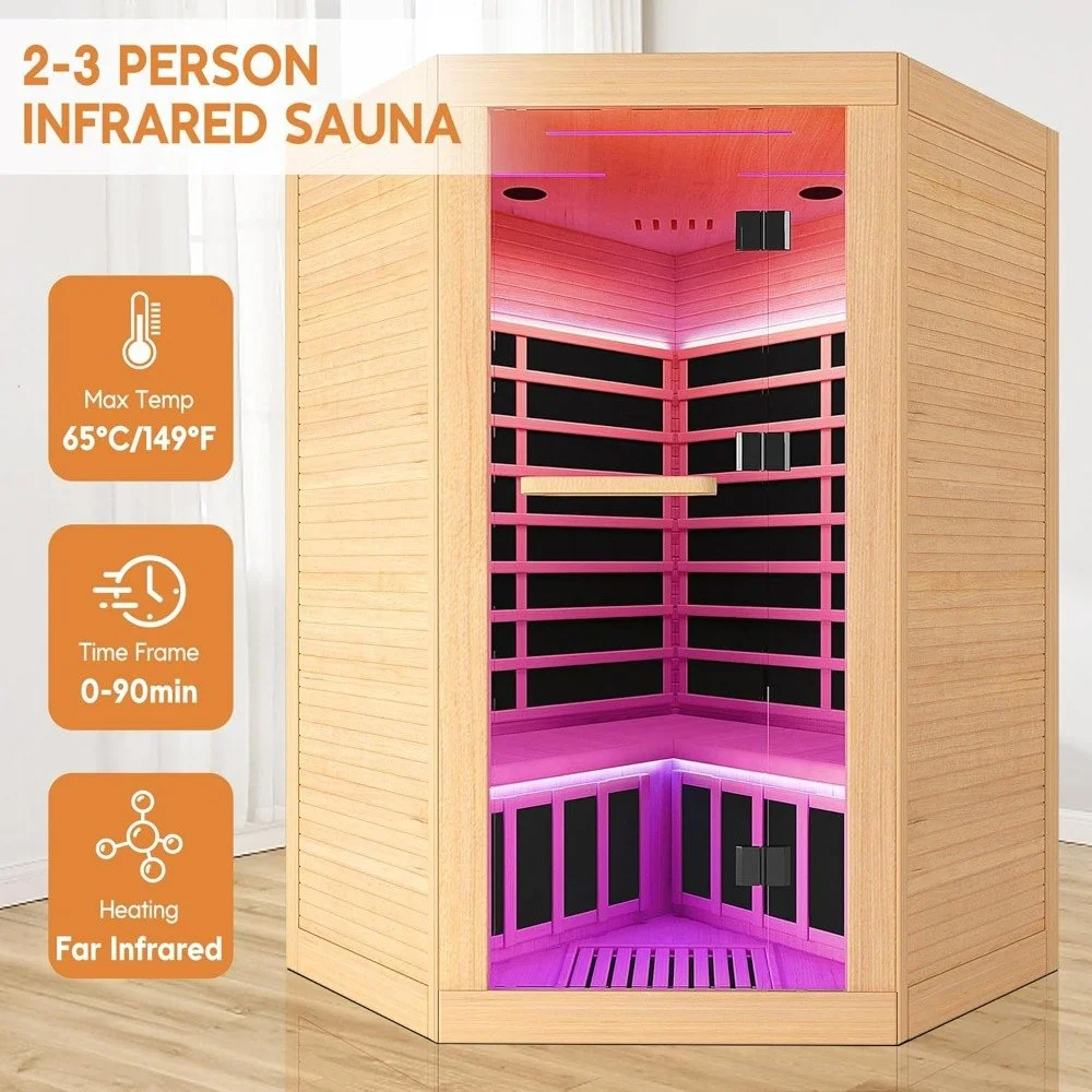 2-3 Person Corner Infrared Sauna