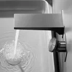 Luxury Chrome Brass Wall-Mounted Bathroom Faucet with Dual Control