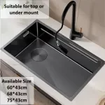 Multifunctional Stainless Steel Kitchen Sink with Wash, Cut, and Drain Features
