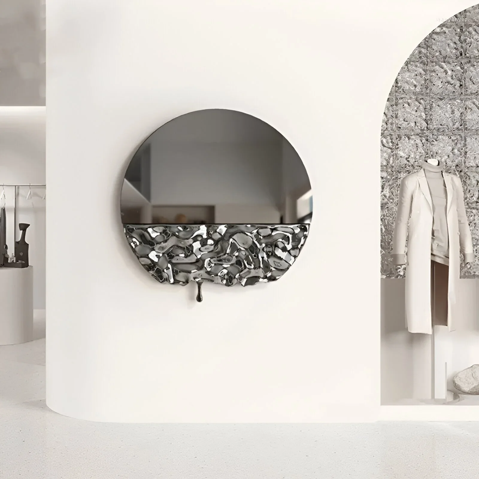 Modern Metal Water Drop Wall Hanging - Stylish Home and Porch Decor