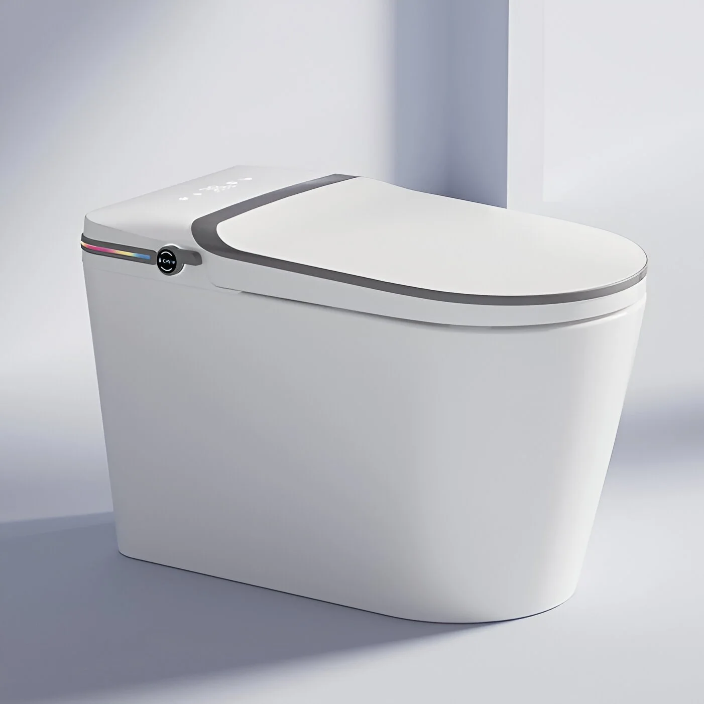 Smart Automatic Flush Porcelain Bidet Toilet Bowl with Heated Seat