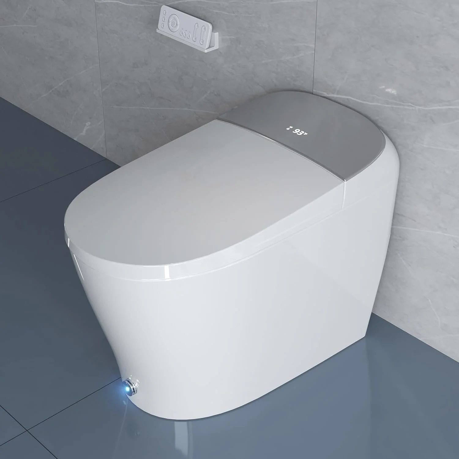 Smart Toilet with Powerful Flush and Auto Features for Low Water Pressure
