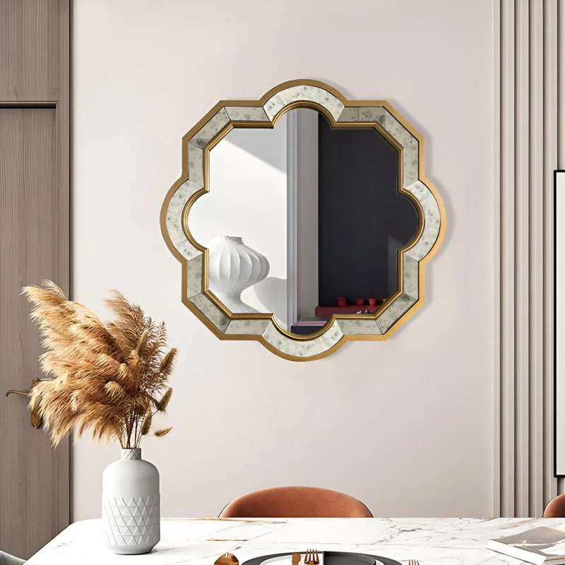 Wall-Mounted Decorative Mirror for Porch, Bathroom, Living Room, and Bedroom
