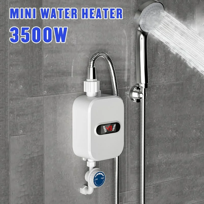 3500W Instant Tankless Electric Water Heater with Temperature Display