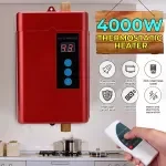 4000W Remote Control Instant Tankless Water Heater for Kitchen & Bathroom