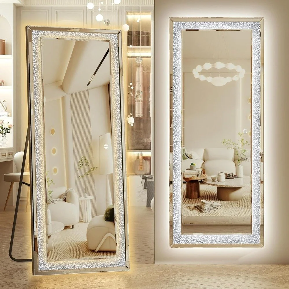 LED Full Length Mirror with Adjustable Lights, 65"x22"