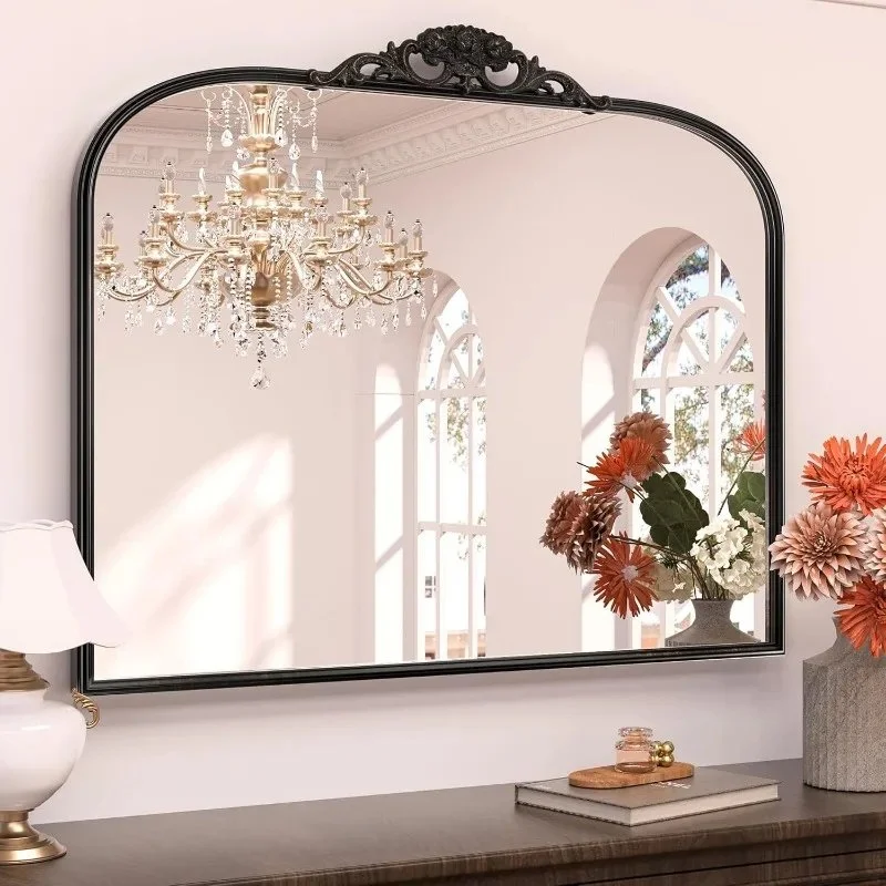 Antique Arched Metal Mirror